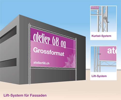 Lift-System für Fassaden